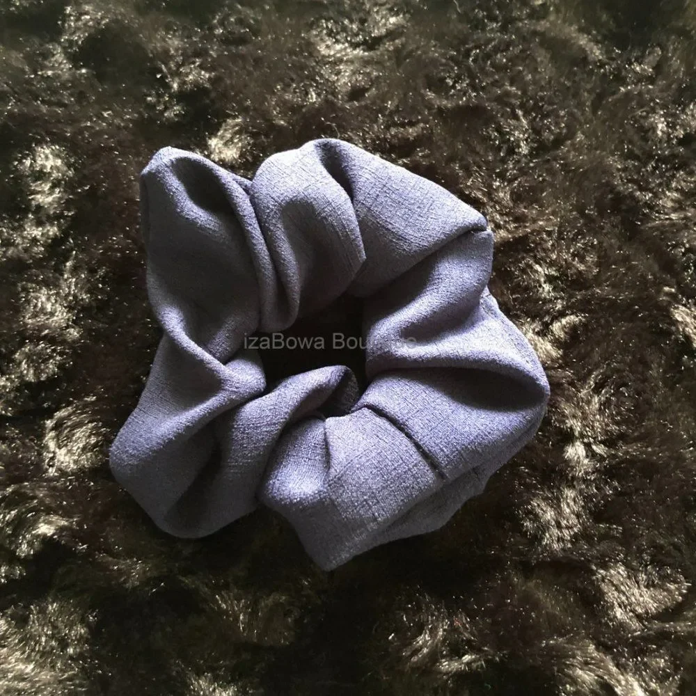 Navy Blue Chiffon Scrunchie  SC2801   (kids) handmade  NWT Boutique